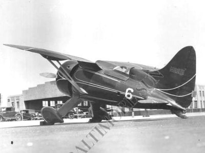 Hall Bulldog at Roosevelt Field, left rear view, taken between August 26 and August 28.